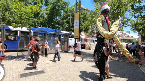 Street performers in Santiago, Chile