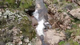 Flyover of Mildred Falls San Diego County