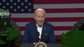 Biden Oddly Starts Whispering Before Microphone Shrieks with Feedback