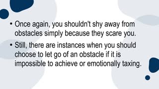 Overcome Obstacles 1