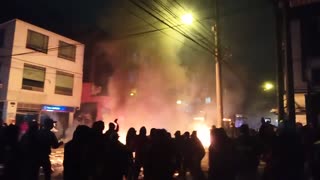 Protestas en Bogotá durante este miércoles