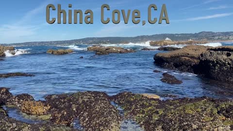 Powerful Waves Crash On The Rocky Shore of China Cove, CA