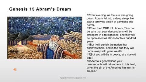 Genesis 15 God talks in a Dream