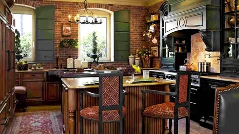Rustic style in the interior- wooden house layout and design inside
