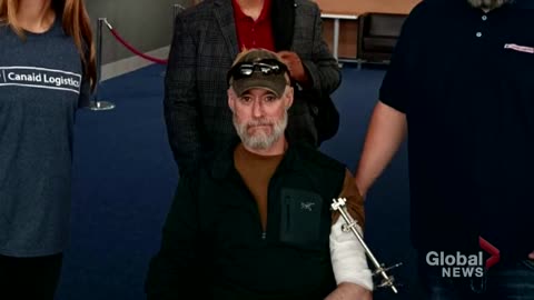 Retired Canadian veteran badly wounded while fighting with Ukrainian forces finally returns home