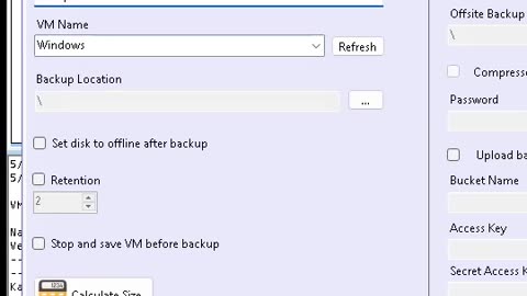 Synergy Hyper-V Backup: How to take a backup