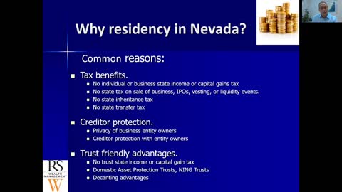 Money Tips & Traps Podcast- Why consider establishing Nevada residency?