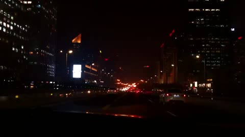 Night drive in Beijing