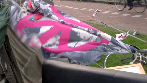 Napalm Peace Flag. Occupy Leeuwarden