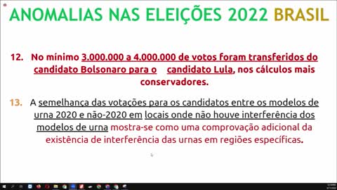 Elecciones 2022 en Brasil Analisis FRAUDE (Anomalias) Fernando Cerimedo - Argentina (TeleGram) 2022,11,6