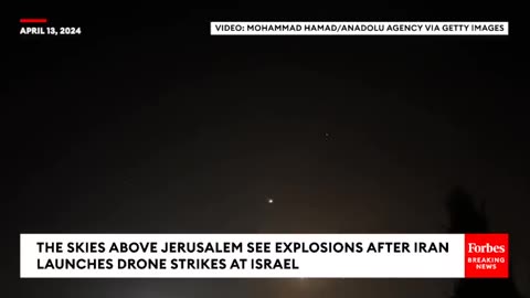 Skies Above Jerusalem See Explosions After Iran Launches Drone Strikes At Israel