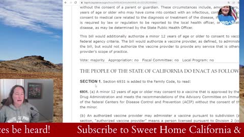 California Crazy: Bill SB866 Gives 12 years old right to Jab without Parental Consent