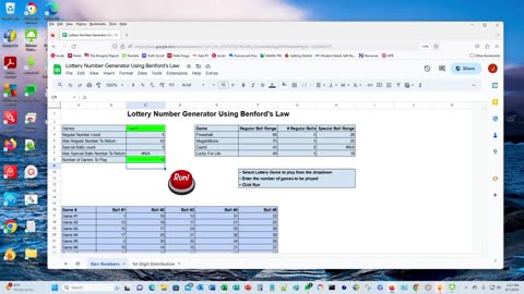 Google Sheets Lottery Number Generator Using Benford's Law