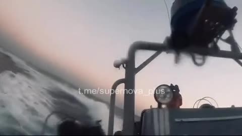 Ukrainian SOF getting strafed after boat raid off of Tarkhankut, Crimea