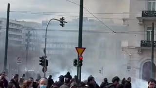 Police use tear gas during Athens protest against deadly train crash