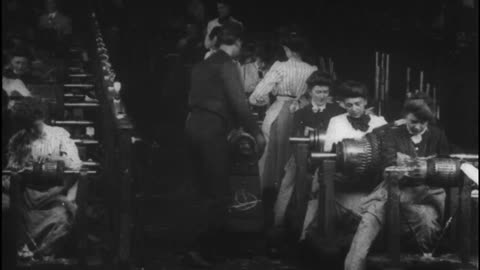 Women Winding Armatures (1904 Original Black & White Film)