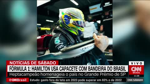 F1 - Hamilton usa capacete com bandeira do Brasil em Interlagos _ CNN SÁBADO