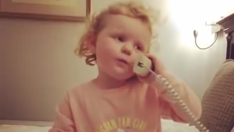 Girl Rambles Funnily Over Hotel Telephone - 1083841