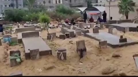 Palestinian children were terrorized while visiting their parents' graves