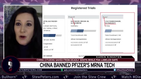 China Banned Pfizer's mRNA Tech Chinese Citizens Saved From Deadly Shots While FDA Labeled Safe