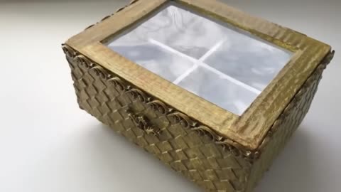 DIY Jewelry box made of cardboard | Craft ideas with Paper and Cardboard | Paper craft