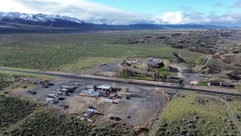 DJI Mini 3 Fly around Gold Diggers Saloon and Humboldt River Ranch Assoc in Rye patch, NV