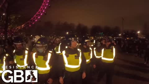 Police Kick Protester In Head & Assault Crowd on New Year's Eve