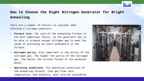 Nitrogen Generators for Bright Annealing