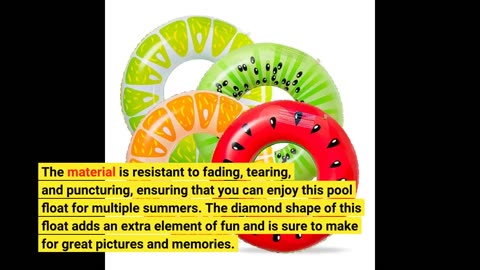 Skim Comments: Diamond Shape Ring Pool Floats for Adult Inflatable Swimming Ring Floating Bed F...