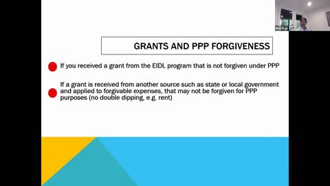 Managing PPP & EIDL EIDL Grants and PPP forgiveness