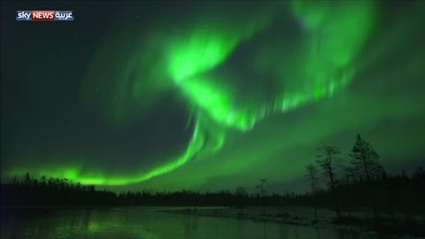 In a unique phenomenon, the sky shines with green lights