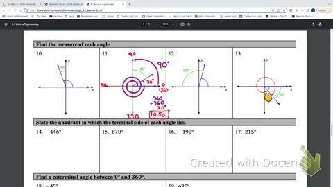 Im3 Alg2 CC 9.1 Intro to trigonometry
