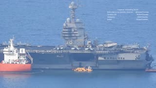 I filmed the world's largest aircraft carrier USS Gerald R. Ford, I used a Nikon P1000 125x optical