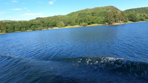 Boat ride on a lake