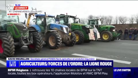 Happening in France: Tractors vs armoured vehicles. Our farmers vs the govt.