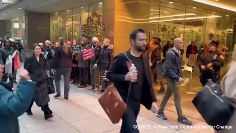 WATCH: Lunatic Protestors Greet TX Gov Greg Abbott In New York