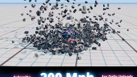 Layered Brick Challenge in BeamNG Crash! 200Mph