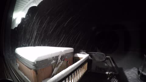 Time lapse captures 21 hour snow storm in New Hampshire