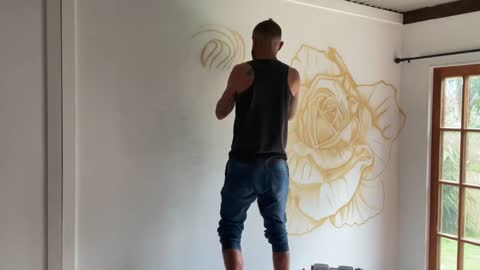 Freehand Airbrush wall mural, part 2