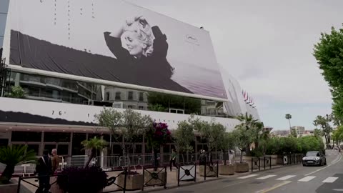 Huge poster honors Deneuve at Cannes Film Festival