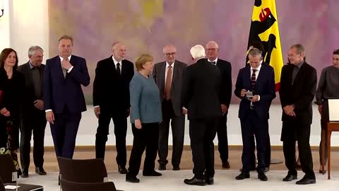 German ex-Chancellor Merkel makes rare appearance
