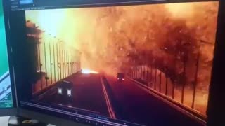 Key bridge connecting Crimea to Russia hit by huge explosion.