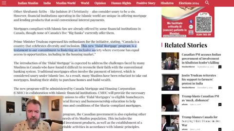 Canadian Muslims Get HALAL MORTGAGE While Everyone Else Will OWN NOTHING And Be Happy…