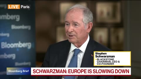 Blackstone CEO Schwarzman Has a Warning About Europe