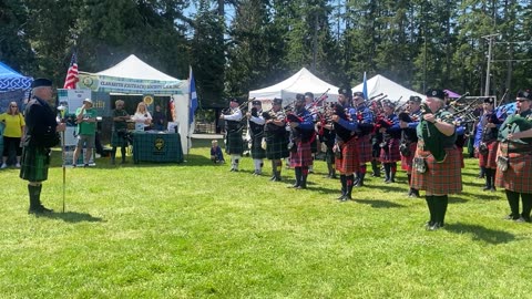 Tacoma Highland Games 2023 - Olympia Highlanders at Massed Bands