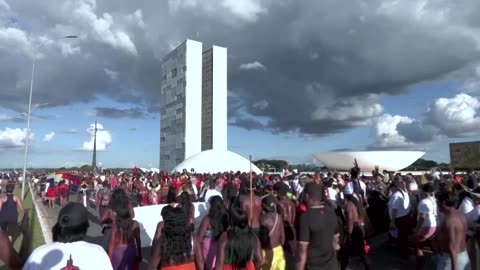 Brazil Indigenous people rally for land protection