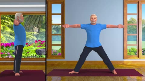 Yoga with Modi Trikonasana