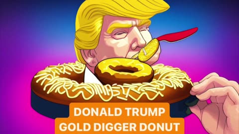 DONALD TRUMP THE GOLD DIGGER DONUT #donaldtrumpjr #trumpf #trumptrain2020 #trumpfans #nycfc