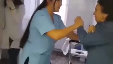 Laughing nurses abuse old woman in nursing home in Serbia 😡