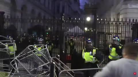 2 - Chaotic scenes at Downing Street as anti-COVID restriction rally